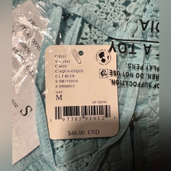 Free People Tallulah Bralette in Aqua-esque Blue Sizes SM & M $48 Retail NWT - Picture 12 of 12